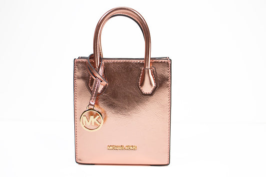 Bolsa Michael Kors Mercer Original – Bandolera de Mano en Cuero con Detalles Dorados